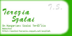 terezia szalai business card